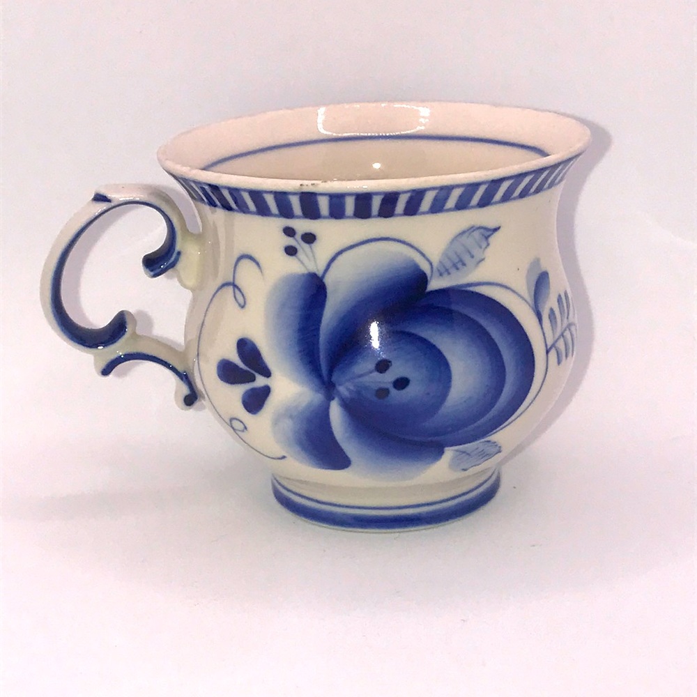 🧡 Gzhel Russian Porcelain Cup 🧡